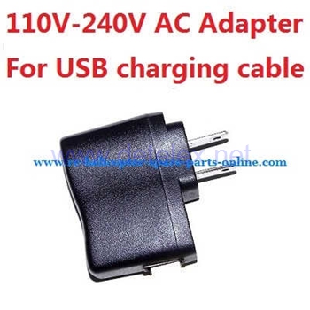 XK-K124 EC145 helicopter parts 110V-240V AC Adapter for USB charging cable